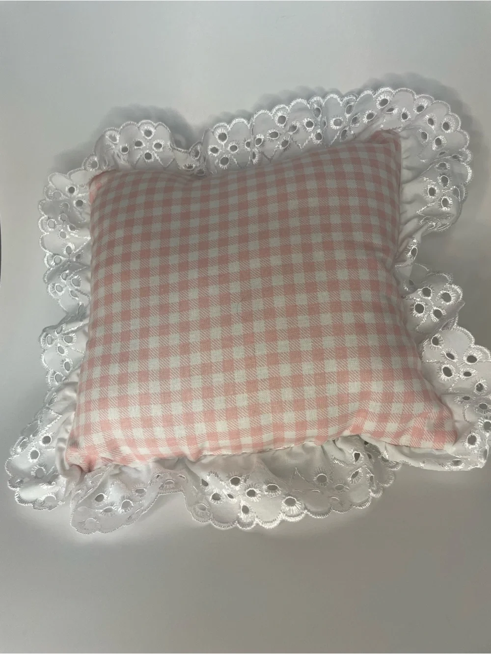 Jesus Loves Me Decorative Accent Pillow - Pink & White